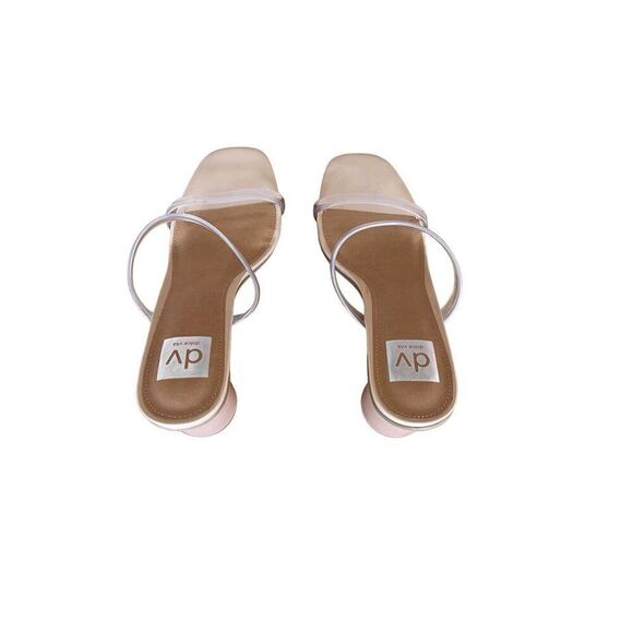 Dolce Vita Womens Cream Open Toe Slip On Strap Merrick Noles Heels Size 6 - Picture 2 of 8